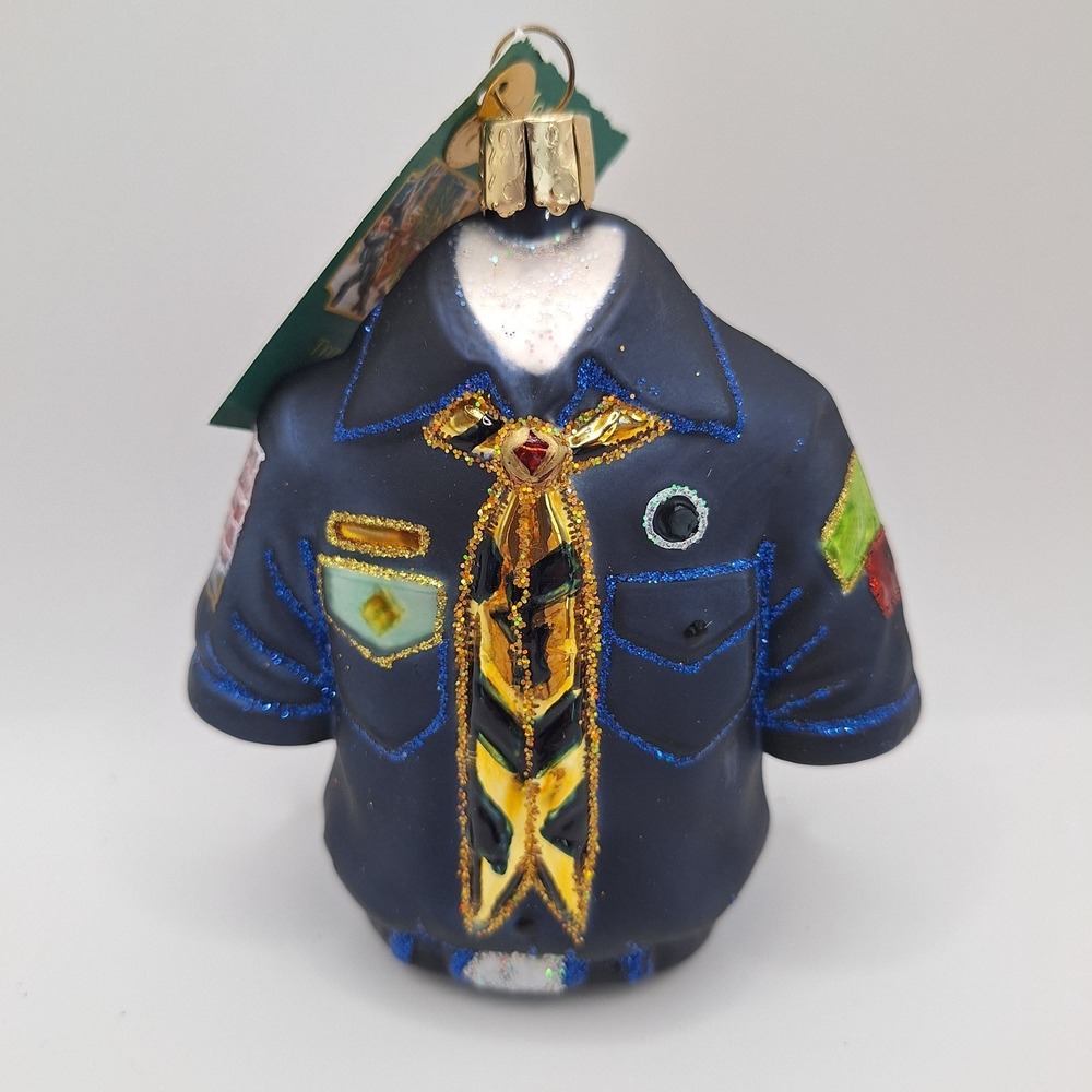 Old World Christmas Scout Uniform Glass Blown Ornaments for Christmas Tree